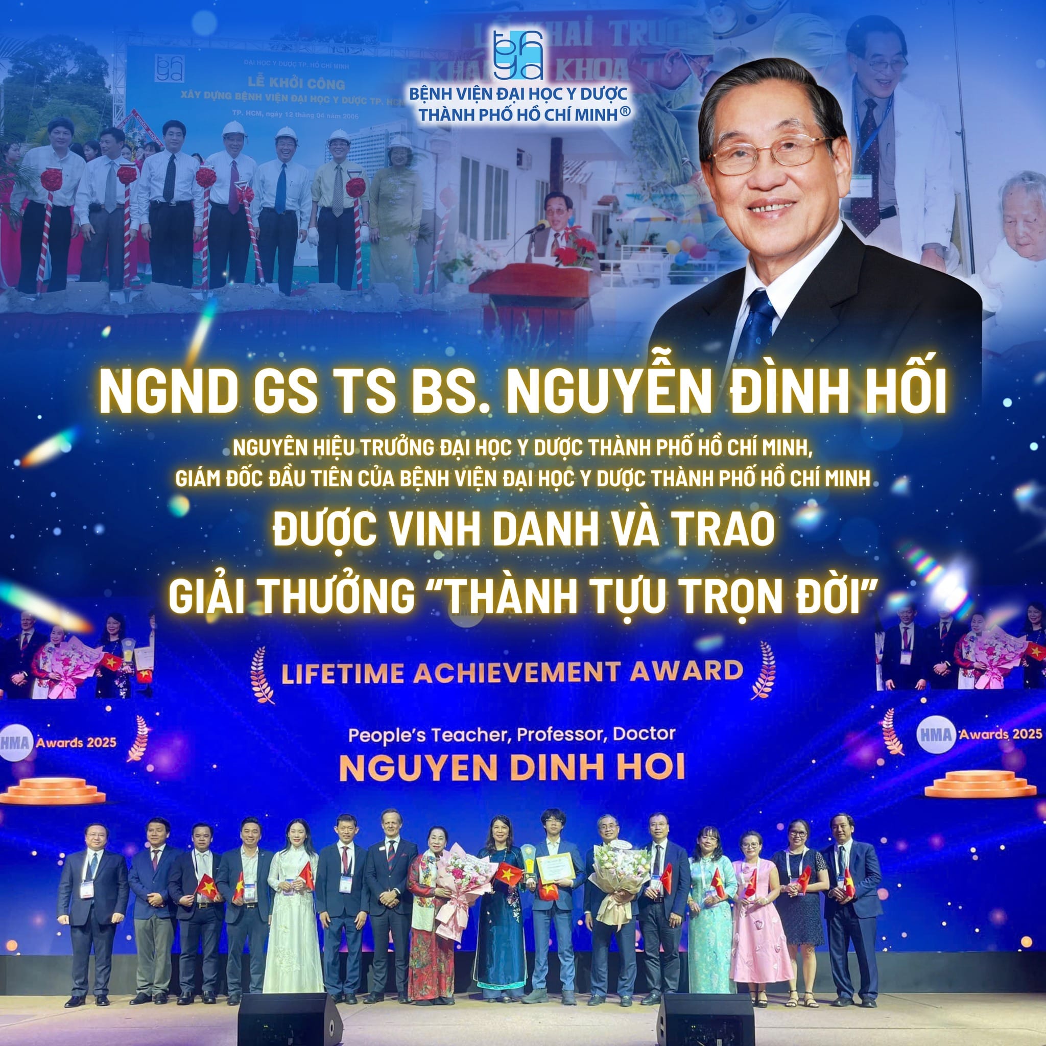 NGND GS TS BS. Nguyễn Đình Hối được vinh danh và trao giải thưởng "Thành tựu trọn đời" (Lifetime achievement award)